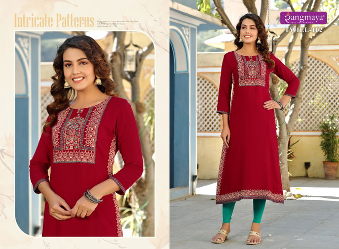 Rangmaya Twills 2 Heavy Festive Wear Wholesale Designer Kurtis